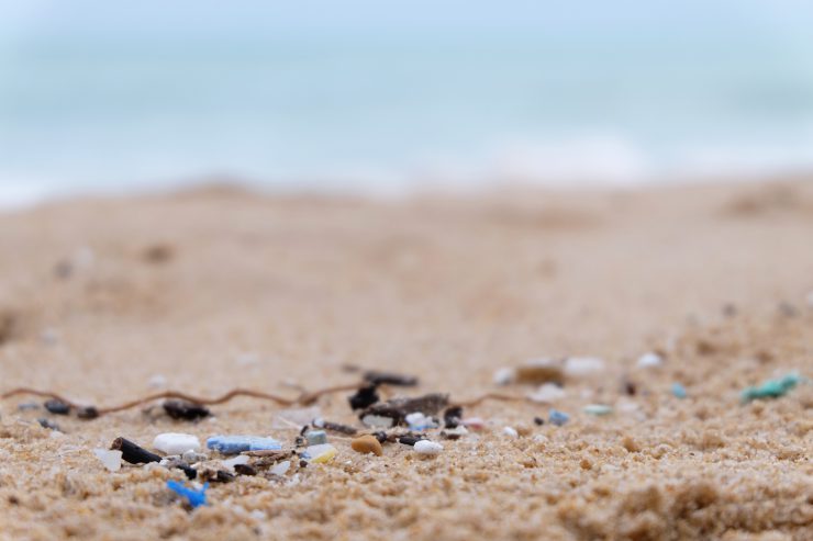 Verschmutzte Strandansicht: Wie viel Mikroplastik befindet sich in Kosmetika?
