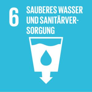 Sauberes Wasser - SDG 6-Grafik zu sehen